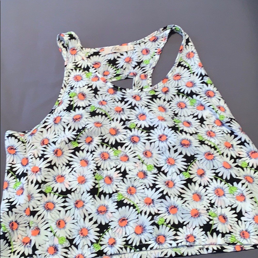 Neon Sunflower Crop Top